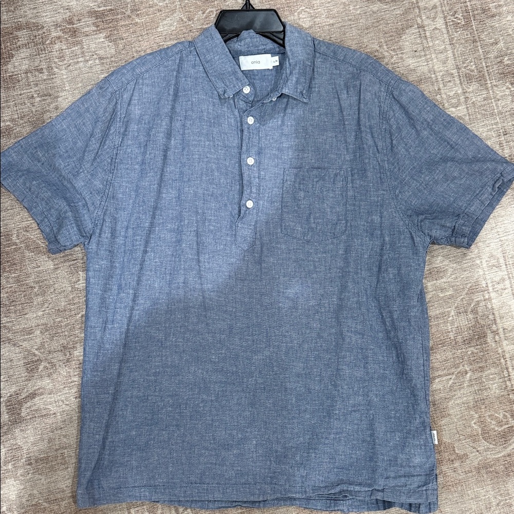 Onia Men's Blue Casual Shirt